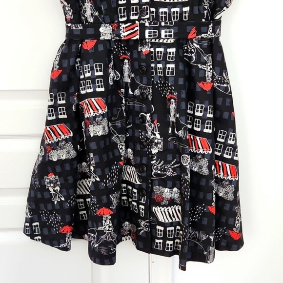 Modcloth Community Brunch Button Front Shirt Dress, Black, Size 4X - Picture 5 of 10